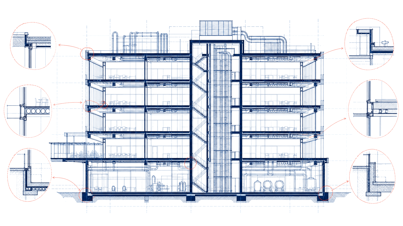 Architectural section representing Atlas as one fitted ERP application